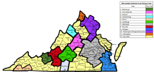 Virginia Health Insurance ACA Rating Areas By County